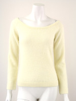 アンゴラオフショルトップス/WH