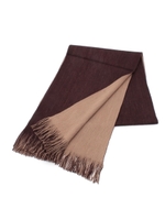 リバーシブル無地マフラー/ブラウン(042)