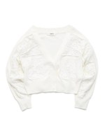 レースパッチワークカーディガン/OWHT