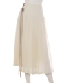 TWIL PLEATS SKIRT/ブラック