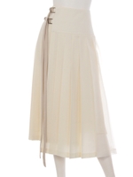 TWIL PLEATS SKIRT/ブラック