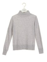 【emmi atelier】カシミヤメッシュプルオーバー/GRY
