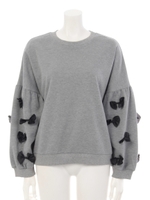 スリーブリボンスウェット/ネイビー