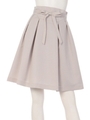 リボンベルトスカート/ミディアムグレー