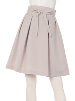リボンベルトスカート/ミディアムグレー