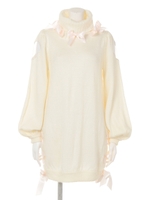 CP ribbon sweetyニットO/P/ホワイト