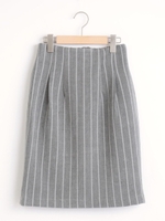 【relaxing line】JストライプIラインスカート/グレー柄