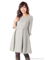Lady美ラインツイードワンピース/ライトグレー