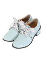 【F i.n.t】レースアップエナメルヒールシューズ/SAX