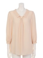 【Sov.】パウダリーストレッチブラウス/ピンク