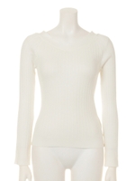 RANDOM RIB KNIT/ホワイト(030)