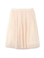 アコーディオンプリーツシフォンスカート/ライトベージュ(051)