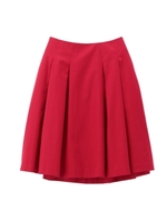 コーマコットンプリーツスカート/レッド(062)