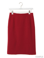 ジャストウエストスカート/RED