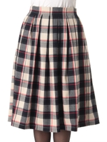 チェックスカート/ネイビー