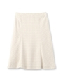 ファンシーツイードミモレ丈スカート/ライトベージュ(051)