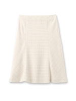ファンシーツイードミモレ丈スカート/ライトベージュ(051)