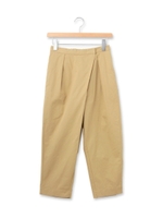 フロントタブタッククロップドパンツ/オフホワイト(003)