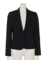 ボーダードビーストレッチジャケット/ベージュ(040)