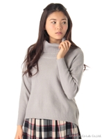 圧縮ビッグタートルニット/ベージュ