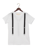 Happiness 10 (ハピネス テン)  サスペンダー Tシャツ/WHITE