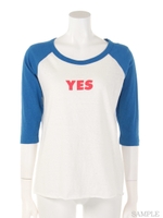 YES RAGLAN TEE/OFF WHITE×PINK