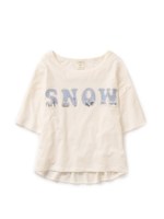 スノープリントTシャツ/WHT