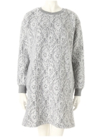 レースニットワンピース/グレー