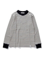 STRIPE WAFFLE H/S TOP/アッシュ