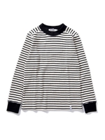 STRIPE WAFFLE H/S TOP/アッシュ