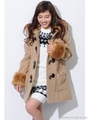 SタックポケットファーダッフルCT/CAMEL