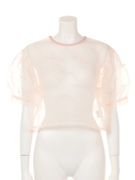 lip organdy blous/white