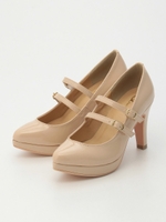 ダブルストラップパンプス/ベージュ(040)