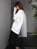 チュールドッキングルーズスウェット/GRY