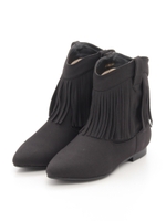 フリンジ付ショートウエスタンブーツ/Camel