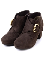 ベルト付きブーティ/Ｄ／ブラウン