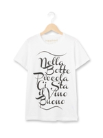 ロゴプリントクルーネックTシャツ/ホワイト(002)