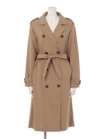 ロングトレンチコート/カーキ