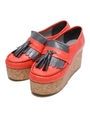 FRINGE PLATFORM SHOES/ORANGE