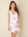 【rienda style掲載商品】レースフラワープリントOP/WHT