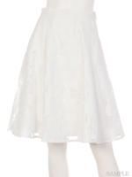 オパール加工フレアスカート/ベージュ