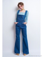 スクエアネックリブトップス/BLUE