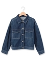 ソフトデニムブルゾン/ネイビー(093)
