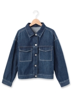 ソフトデニムブルゾン/ネイビー(093)