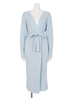 ベルトリボンロングカーデ/IVOY