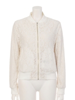 レースリバーシブルブルゾン/Ivory