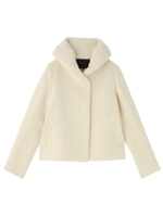 [L]ウールフーデッドジャケット/オフホワイト(003)