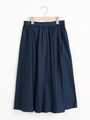 コットンギャザーミディスカート/ネイビー