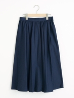 コットンギャザーミディスカート/ネイビー