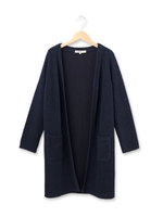 ロング丈トッパーカーディガン/ネイビー(093)